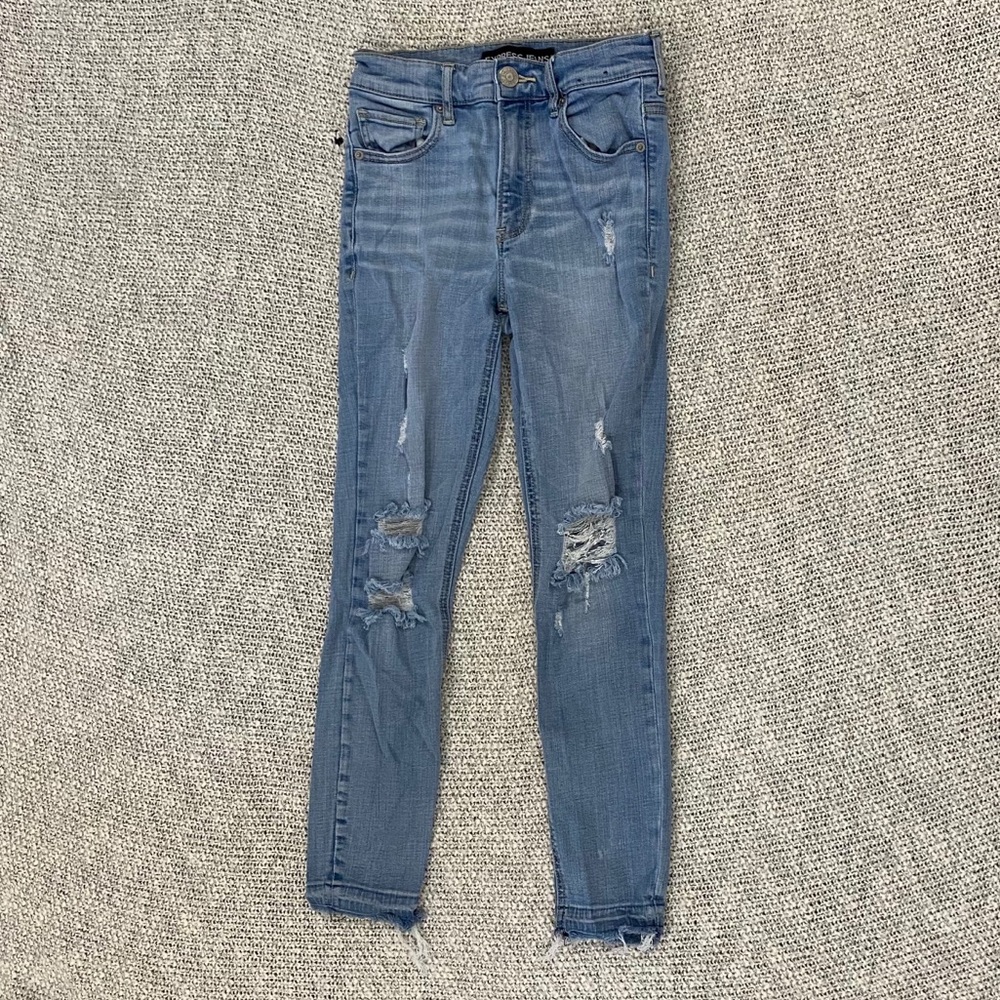 Express Distressed Ankle Jeans